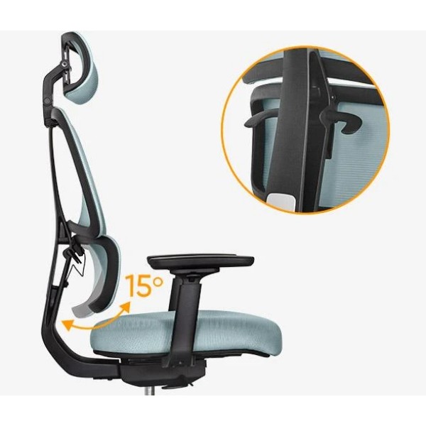 Фото - Кресло офисное Mealux Leo Air Plus Grey / Blue (Y-546 KBGL)